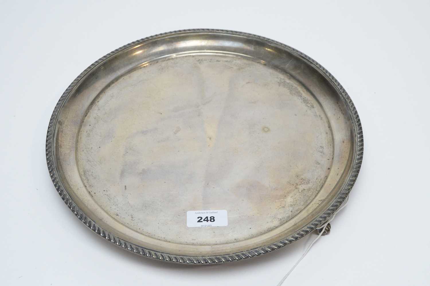 Lot 248 - A late Victorian silver waiter