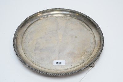 Lot 248 - A late Victorian silver waiter