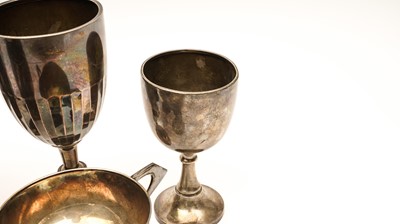 Lot 409 - Six silver trophy cups, of different designs