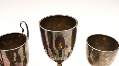 Lot 409 - Six silver trophy cups, of different designs