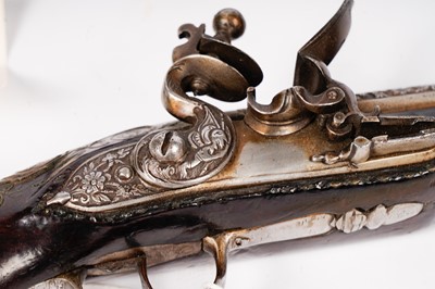 Lot 873 - A pair of early 19th Century Turkish flintlock pistols