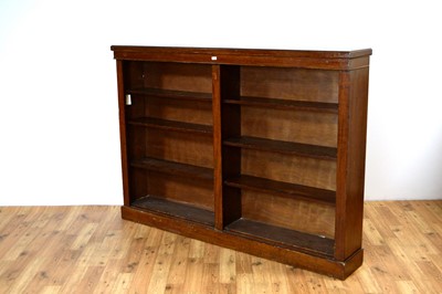 Lot 64 - A Victorian mahogany two sectional open bookcase