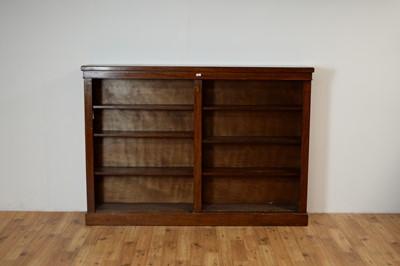 Lot 64 - A Victorian mahogany two sectional open bookcase