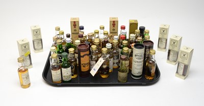 Lot 403 - A collection of whisky miniatures