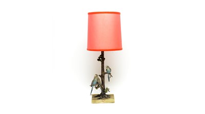 Lot 1295 - An early 20th Century Austrian cold-painted bronze table lamp