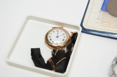 Lot 267 - A rose gold cased Rolex wristwatch; and other items