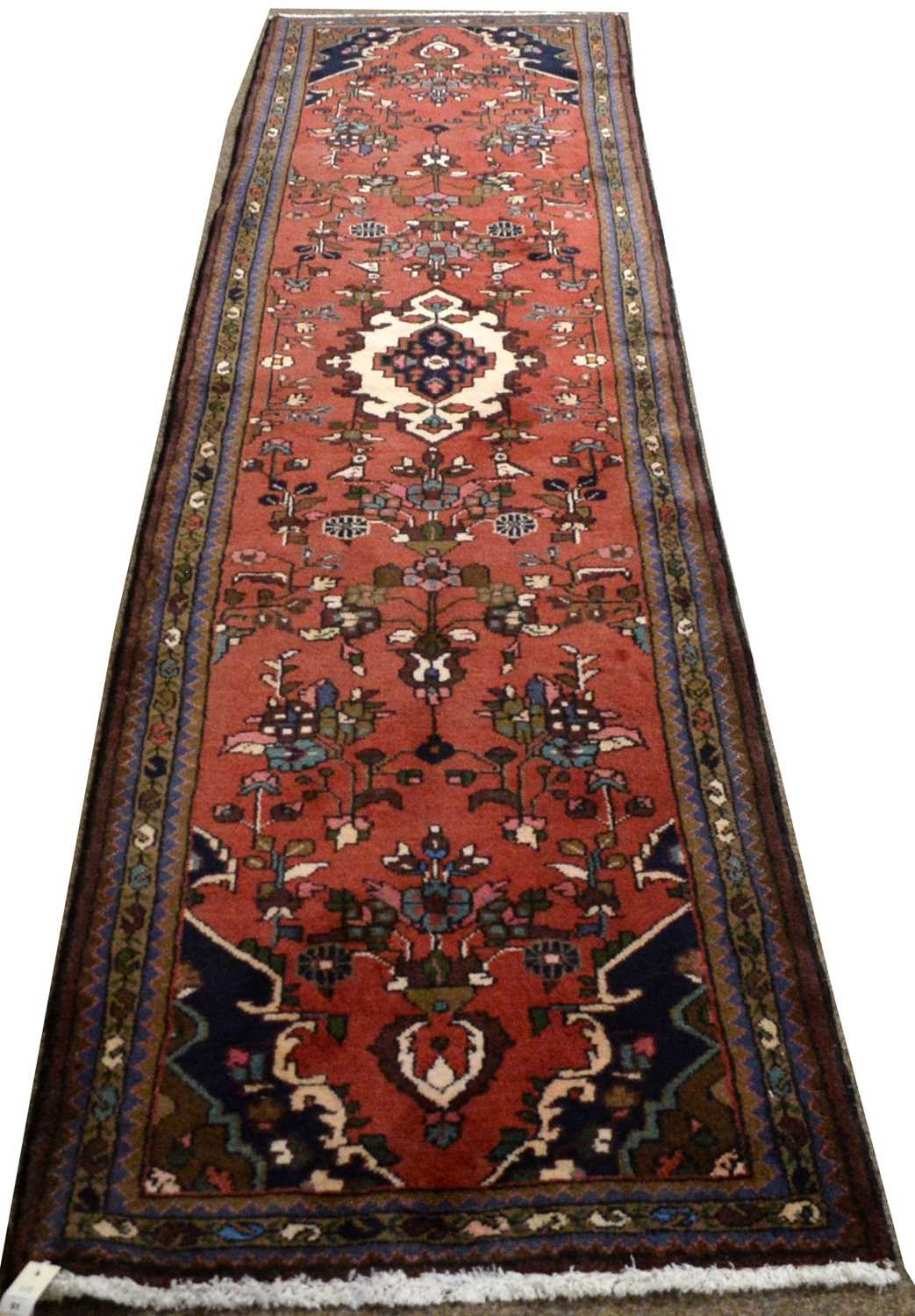 Lot 91 - A vintage Persian runner rug