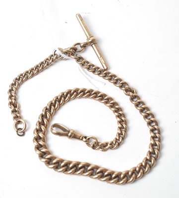 Lot 250 - A 9ct yellow gold Albert watch chain