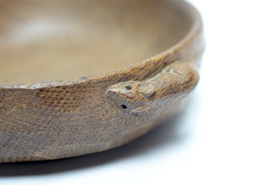 Lot 1331 - Robert 'Mouseman' Thompson, Kilburn: a carved oak bowl