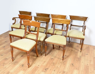 Lot 20 - Simbeck of High Wycombe: A Victorian style mahogany extending dining table and eight chairs