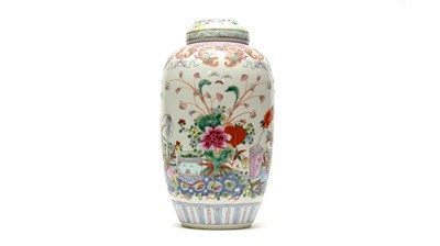 Lot 816 - Chinese famille rose jar and cover