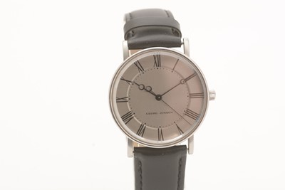 Lot 584 - Georg Jensen: a steel cased automatic wristwatch
