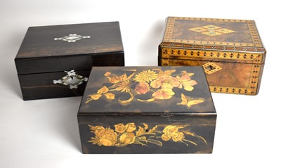 Lot 441 - A collection of Victorian boxes