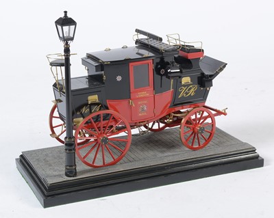 Lot 1317 - A scratch build model of a Royal Mail stagecoach