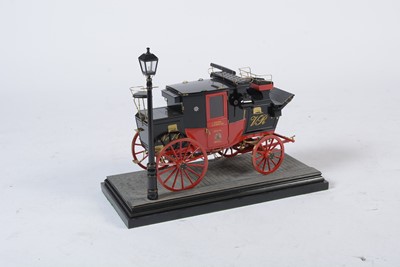 Lot 1317 - A scratch build model of a Royal Mail stagecoach
