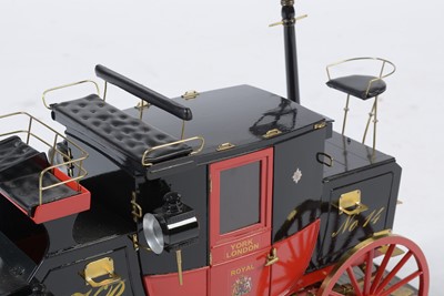 Lot 1317 - A scratch build model of a Royal Mail stagecoach