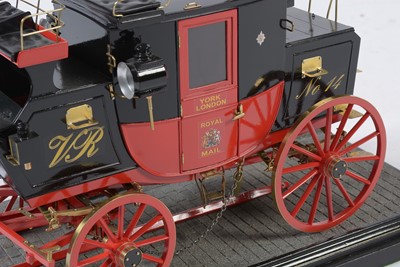 Lot 1317 - A scratch build model of a Royal Mail stagecoach