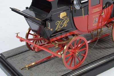 Lot 1317 - A scratch build model of a Royal Mail stagecoach