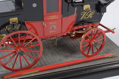 Lot 1317 - A scratch build model of a Royal Mail stagecoach