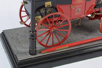 Lot 1317 - A scratch build model of a Royal Mail stagecoach