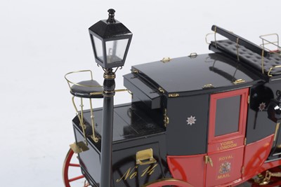 Lot 1317 - A scratch build model of a Royal Mail stagecoach