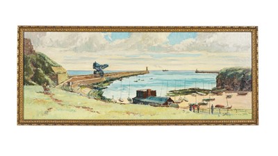 Lot 213 - Alan Reid Cook - Priors Haven Beach, Tynemouth | oil