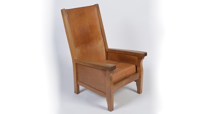 Lot 1339 - Robert 'Mouseman' Thompson: a mid 20th Century oak smokers chair