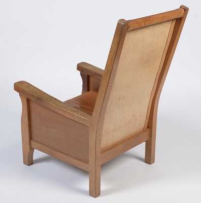 Lot 1339 - Robert 'Mouseman' Thompson: a mid 20th Century oak smokers chair