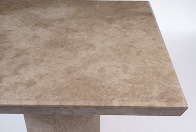 Lot 77 - A modern travertine stone table of square form