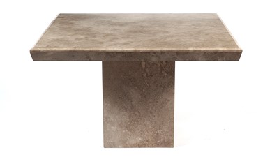 Lot 77 - A modern travertine stone table of square form