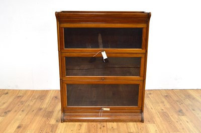 Lot 26 - An early 20th Century Globe Wernicke style three sectional bookcase