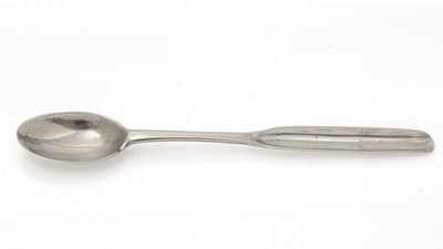 Lot 1595 - A rare George II miniature silver marrow spoon