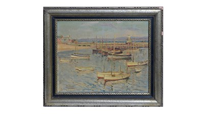 Lot 1135 - Herbert Truman - The Port of St Ives | oil