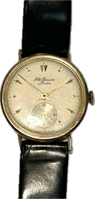 Lot 176 - A gold case J.W. Benson wrist watch