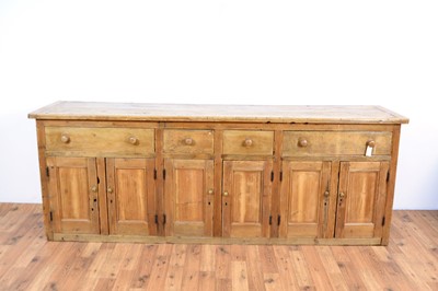 Lot 63 - A substantial late 19th Century pine dresser base