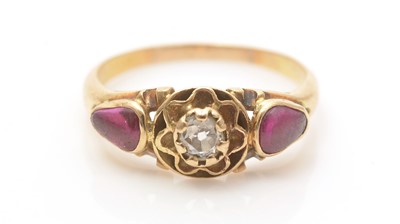 Lot 648 - A 19th Century ruby and diamond ring