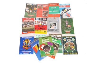 Lot 726 - A selection of international football programmes