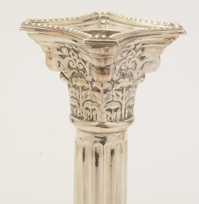 Lot 3 - A pair of Elizabeth II silver candlesticks
