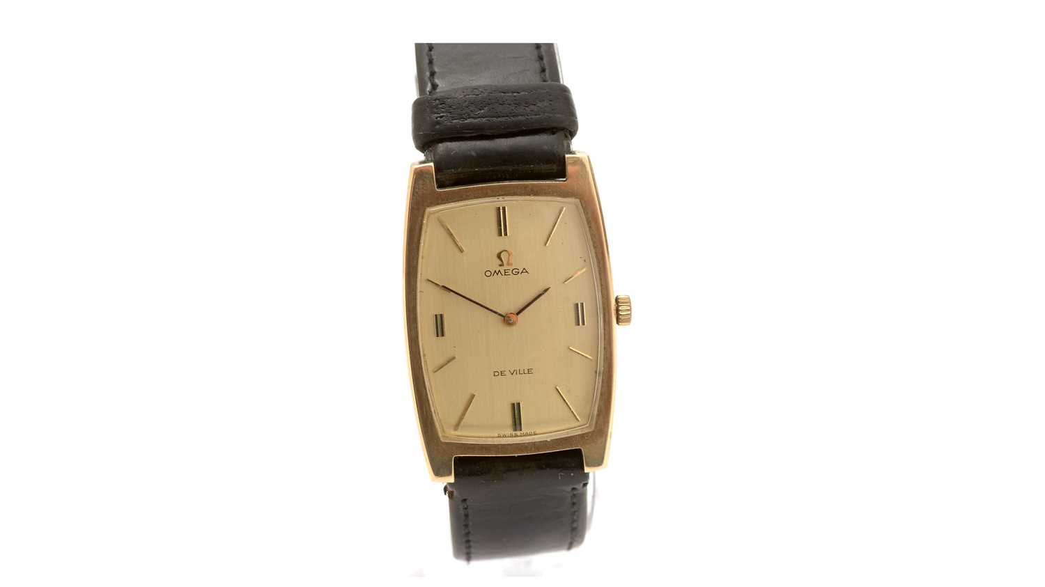 Lot 564 - Omega De Ville: a 9ct yellow gold cased manual-wind wristwatch
