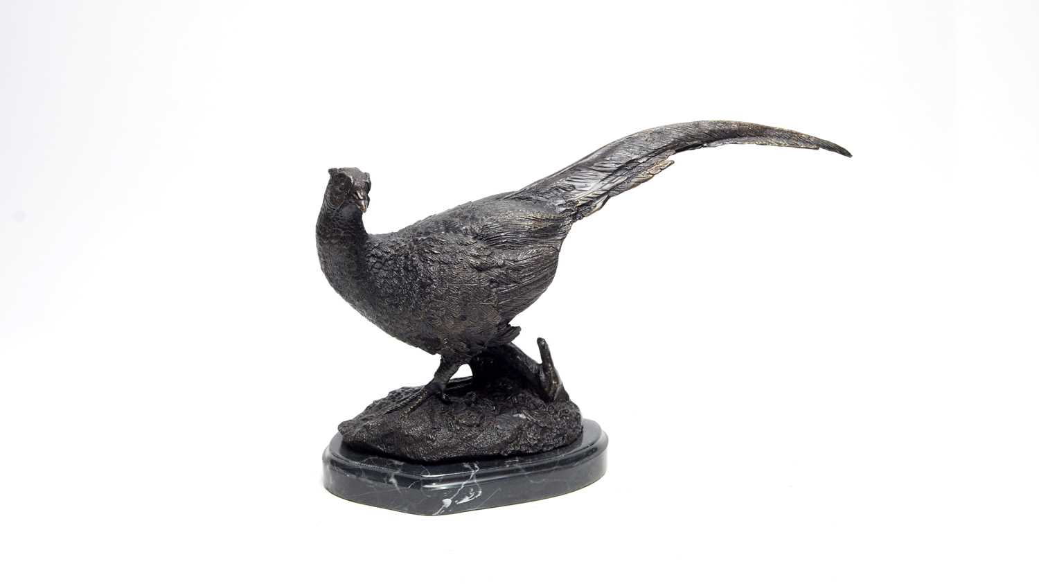 Lot 1286 - After Jules Moigniez: a bronze sculpture of a pheasant