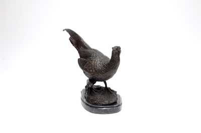 Lot 1286 - After Jules Moigniez: a bronze sculpture of a pheasant