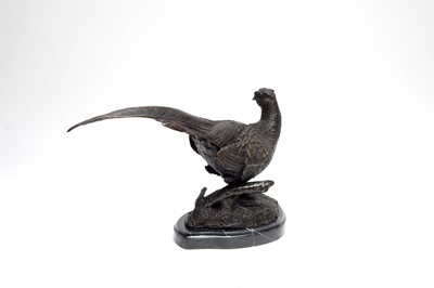 Lot 1286 - After Jules Moigniez: a bronze sculpture of a pheasant