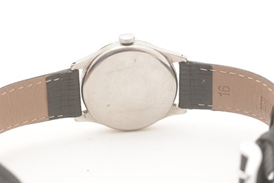 Lot 552 - Omega: a steel case manual-wind wristwatch