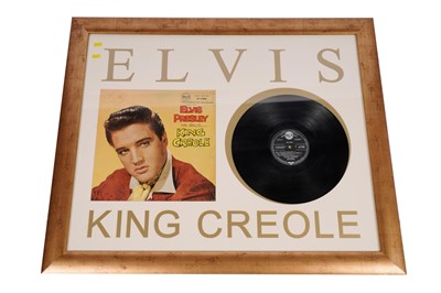 Lot 382 - An autographed and framed Elvis Presley 'King Creole' vinyl record and sleeve