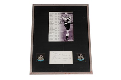 Lot 751 - A framed Newcastle United Football Club Jackie Milburn autograph