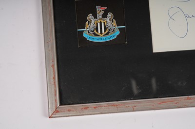Lot 751 - A framed Newcastle United Football Club Jackie Milburn autograph