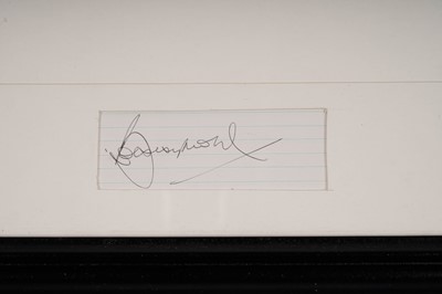 Lot 753 - A framed Bobby Moore autograph and photograph