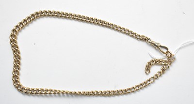 Lot 253 - A gold watch chain
