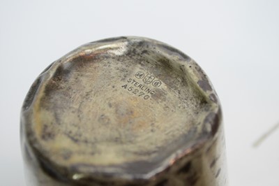 Lot 243 - An Edwardian silver Christening cup; a bonbon dish and two tumblers