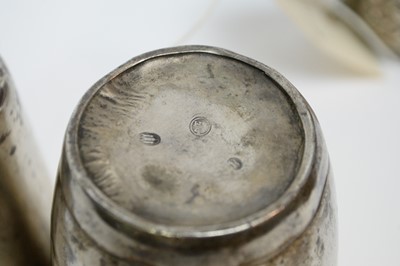 Lot 243 - An Edwardian silver Christening cup; a bonbon dish and two tumblers